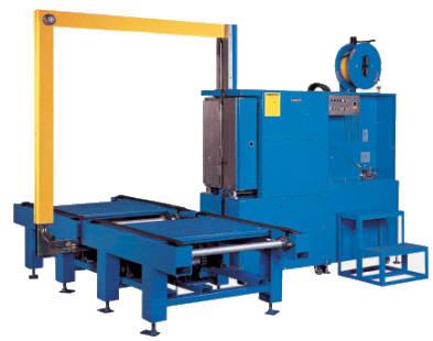 全自动穿剑式打包机产品展示与办公用品应用